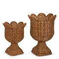 17.75" Woven Scalloped Urns (LARGE ONLY)