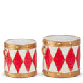 8.5" Red and White Drum Buckets (SMALL ONLY)