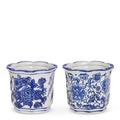 4" Mini Blue and White Pots (LEFT ONLY) SHIPS 9/1/2026