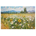 35.5" Wildflower Valley Textured Wall Art