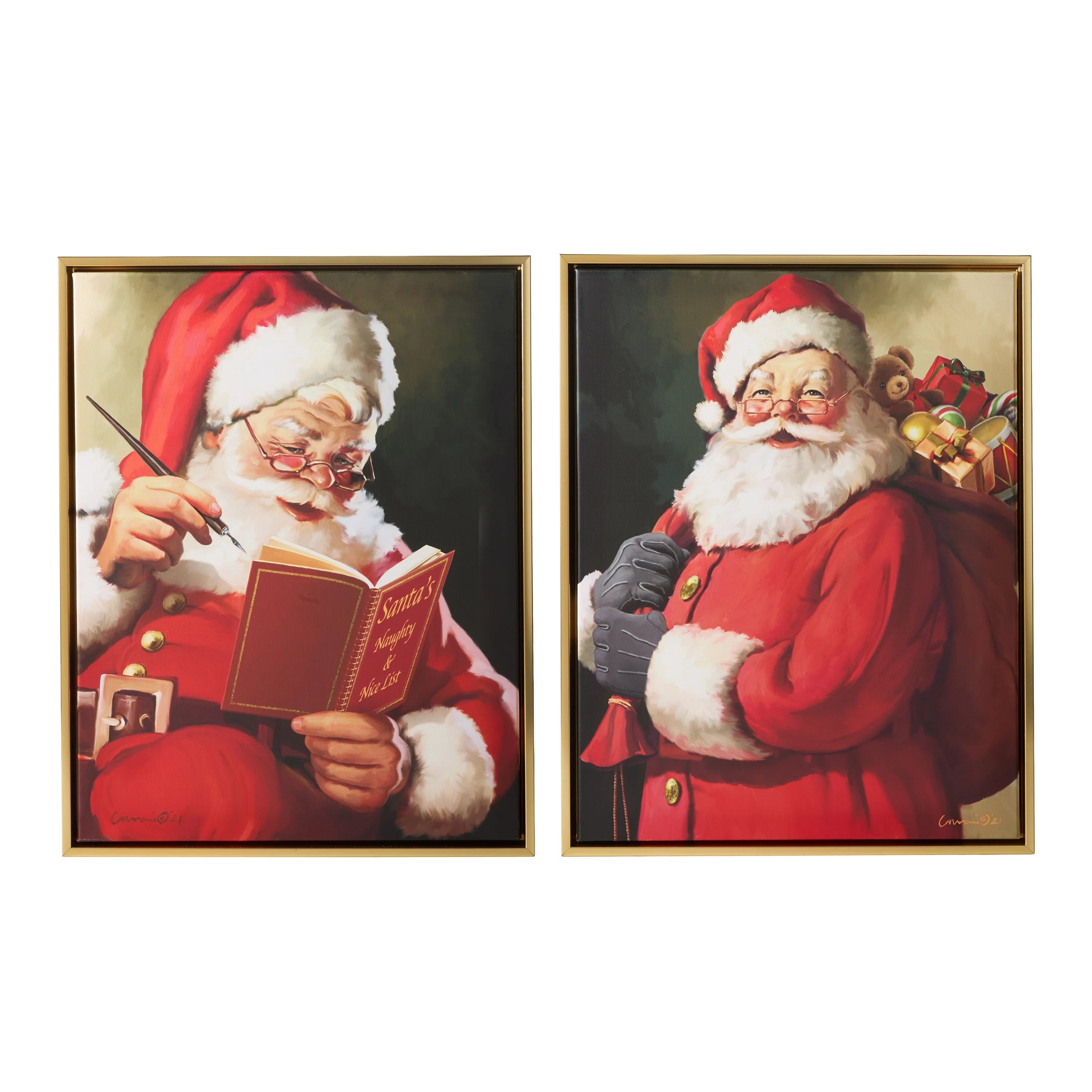 19.5" Jolly Delivery Wall Art (SANTA WITH SACK ONLY)