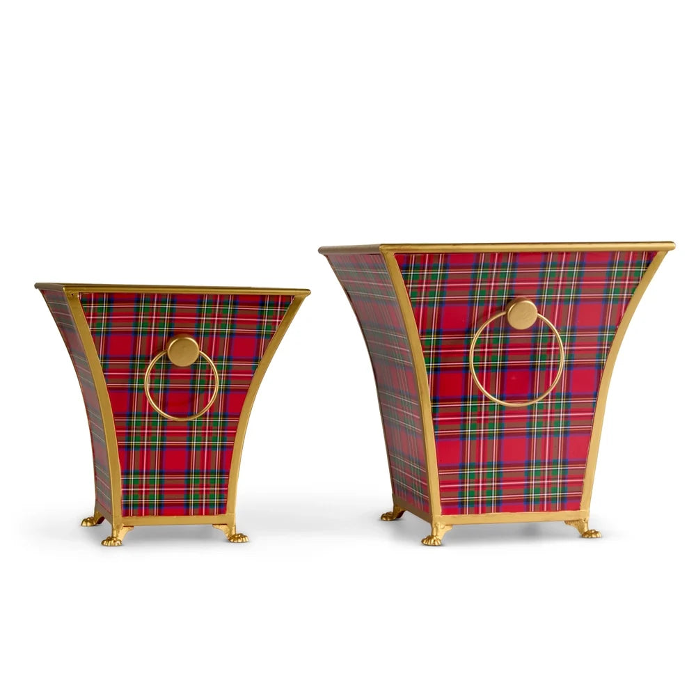 12.5" Plaid Cache Pots (LARGE ONLY)
