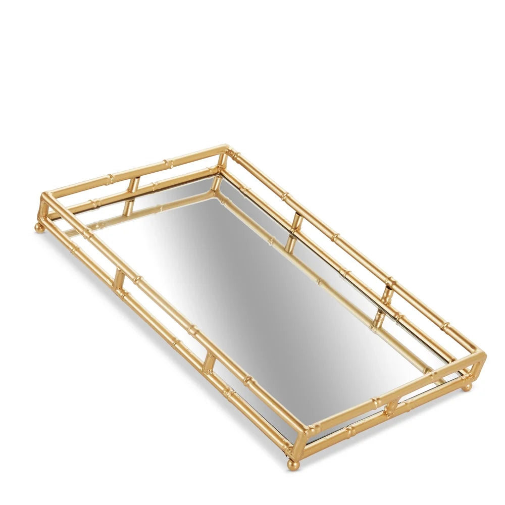 16" Gold Mirrored Tray