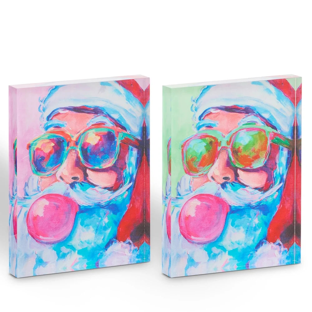 6" Color Pop Santa Ornament (PINK ONLY)