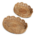 16" Wicker Scalloped Edge Trays (LARGE ONLY)