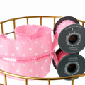 2.5" PINK WITH WHITE DOTS 5YD