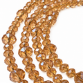 6' Crystal glass and gold garland