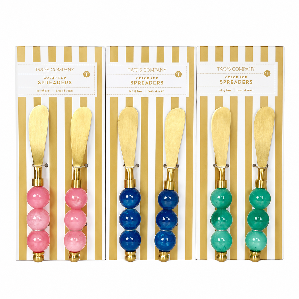 S/2 COLOR POP SPREADERS ON GIFT CARD (BLUE ONLY)