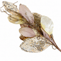 39" Silver/Gold Beaded Magnolia Leaf Spray