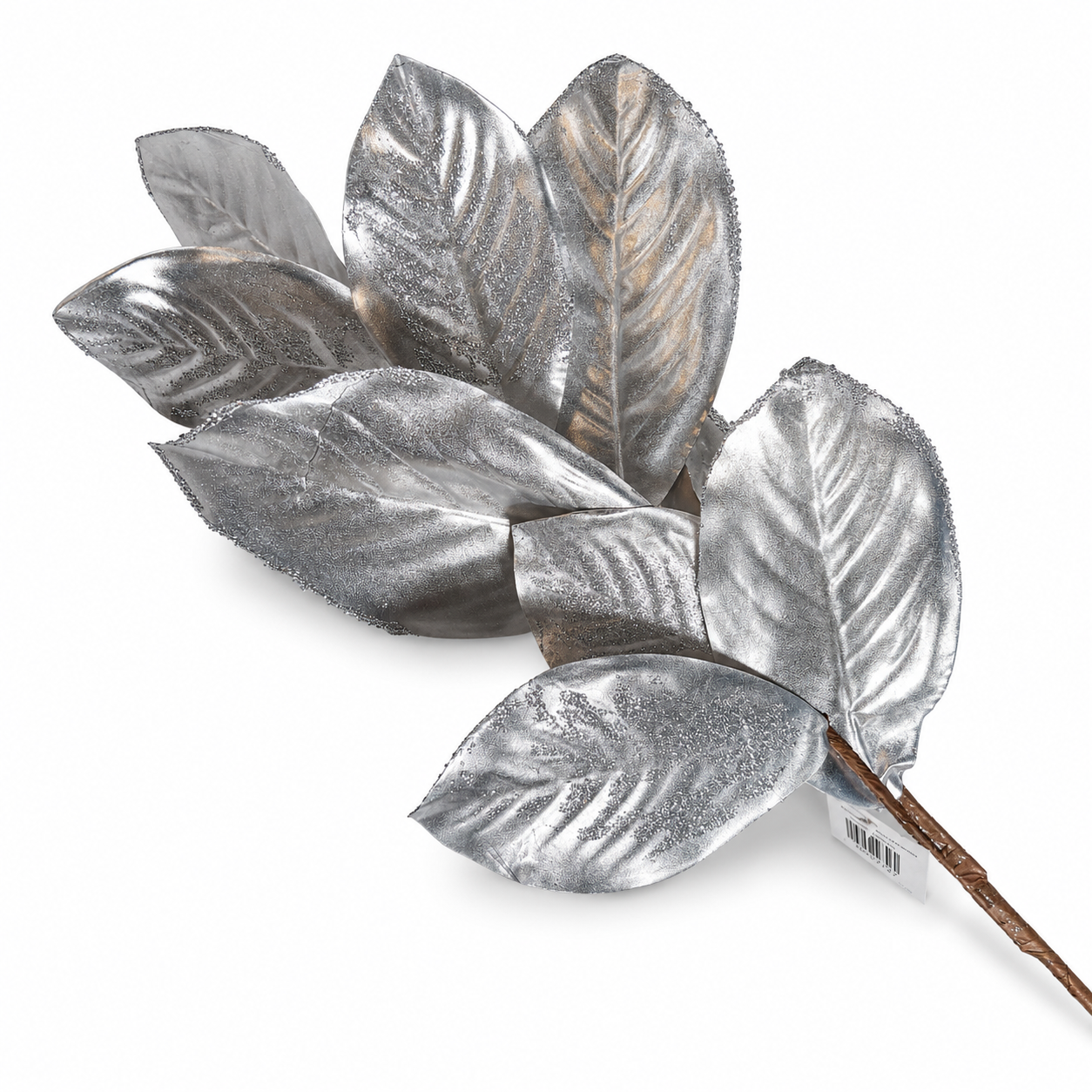32" Silver Magnolia Leaf Spray