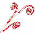 32" Red/White Spiral Stem