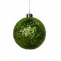 120mm Lime Glitter Ball Ornament