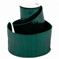 4" X 5 YDS DARK GREEN SEQUINED DUPION BACKED RIBBON