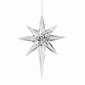 8IN Jewel Acrylic Star Ornament, Platinum Clear
