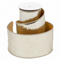 4" X 5 YDS GOLD SEQUINED DUPION BACKED RIBBON