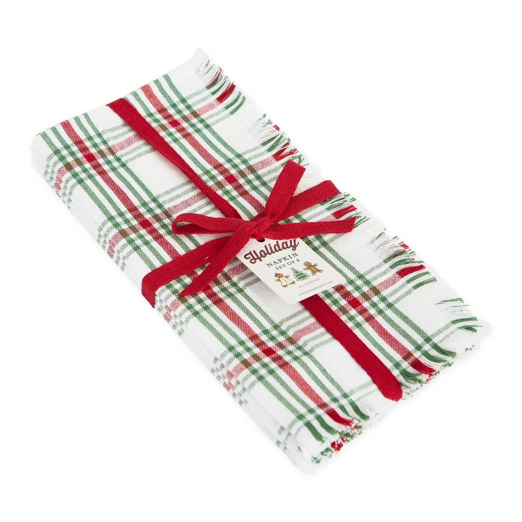 Merry and Bright Plaid Napkin Set of 4