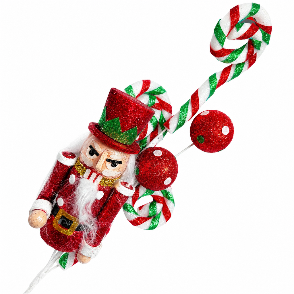 30" Red Nutcracker Stem
