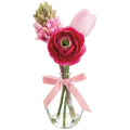 9.5"RANUN./TULIP IN GLASS VASE