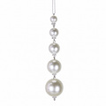 5.5IN Pearl Drop Ornament, Pearl
