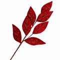 26.5" Red Velvet Leaf Spray