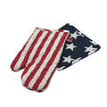 STARS AND STRIPES POTHOLDER AND OVEN MITT
