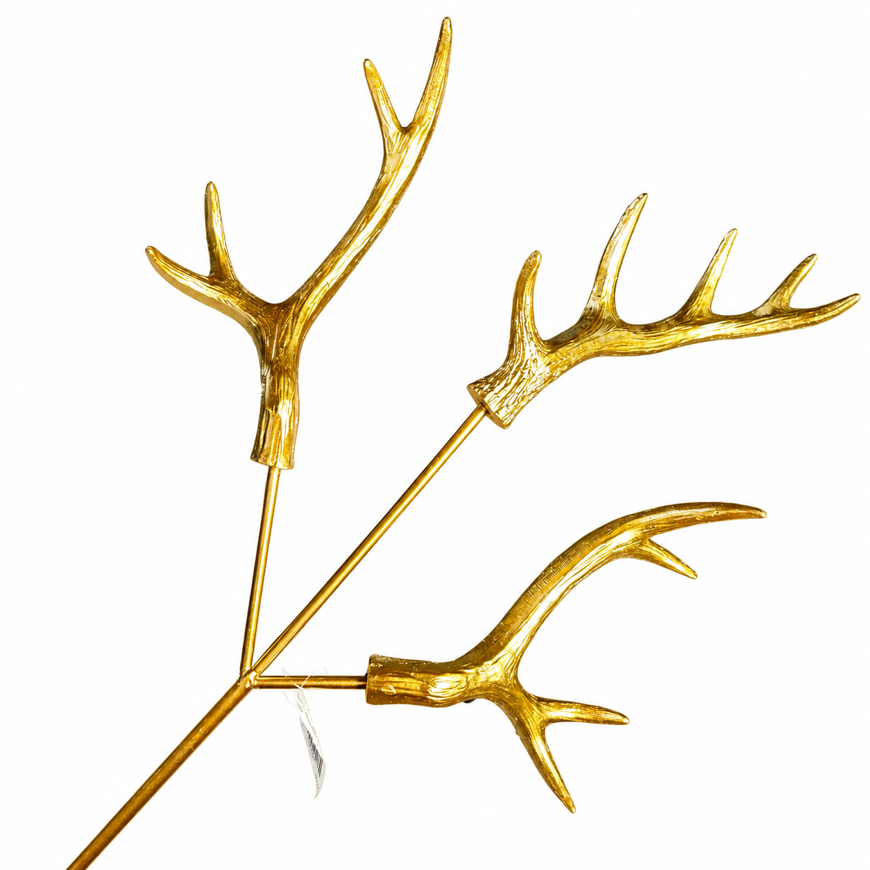 GOLD POLYRESIN ANTLER SPRAY 15*3.5*23.625 SINGLE ANTLER SIZE 4 X 10.5" HEIGHT