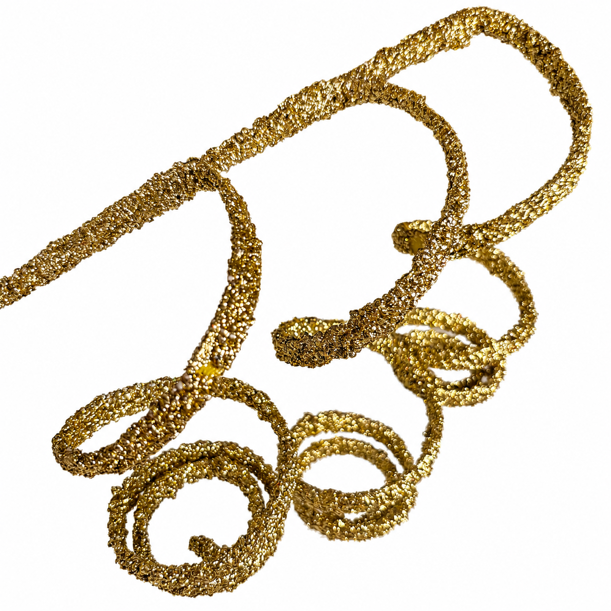 25.5" Gold Glittered Swirl Pick