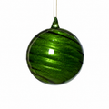 4" Diameter Green Glass Ball Ornament