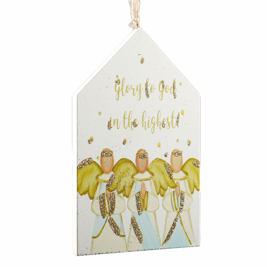 Ornament W/ Glitter Angels