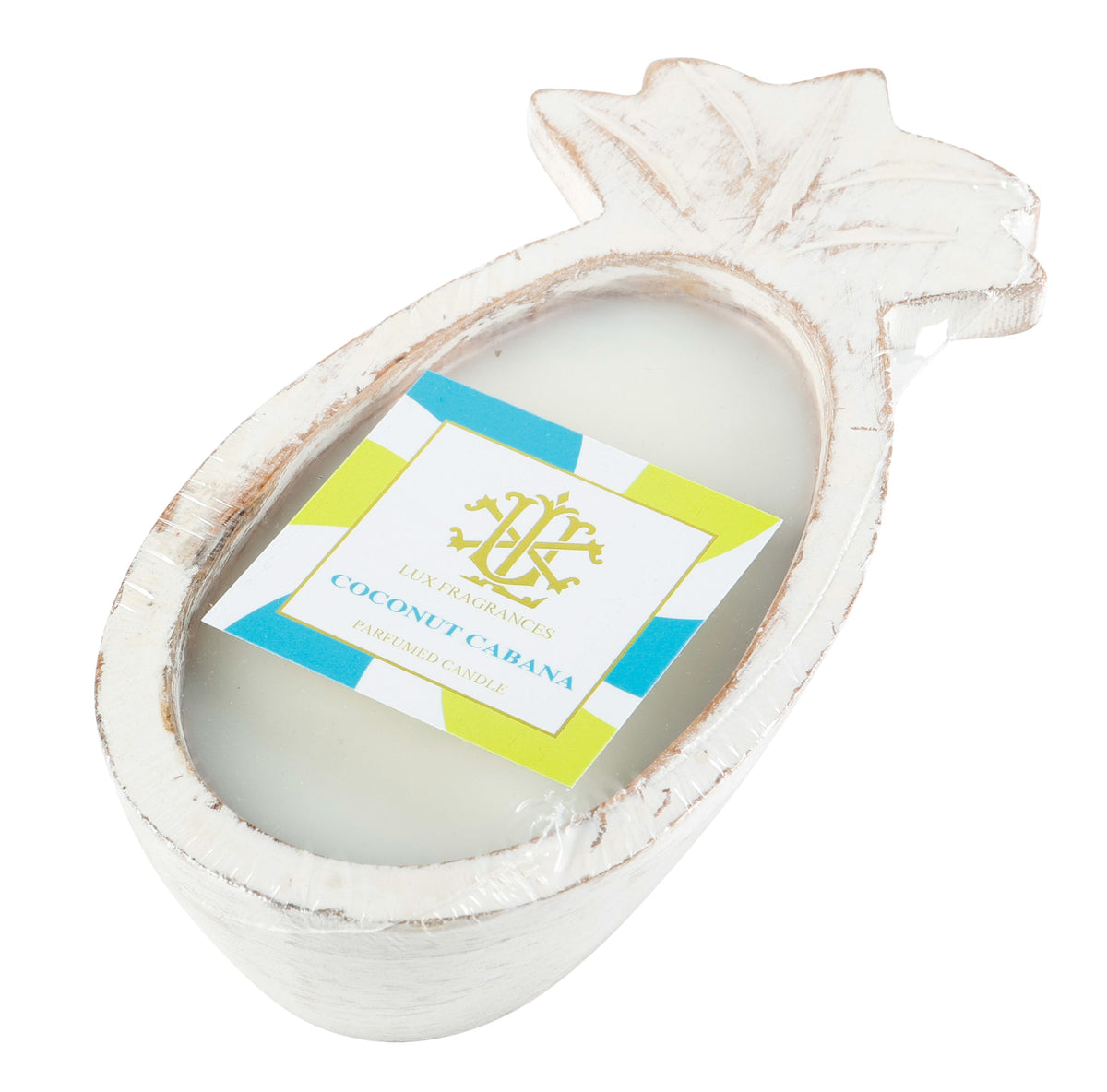 Coconut Cabana Whitewashed Pineapple Candle