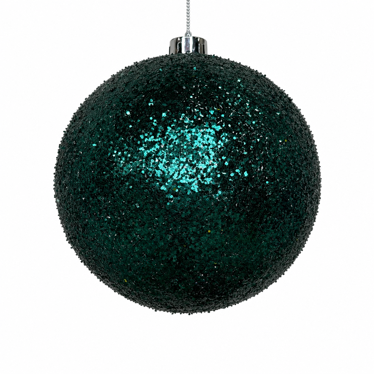 150mm Green Glitter Ball Ornament