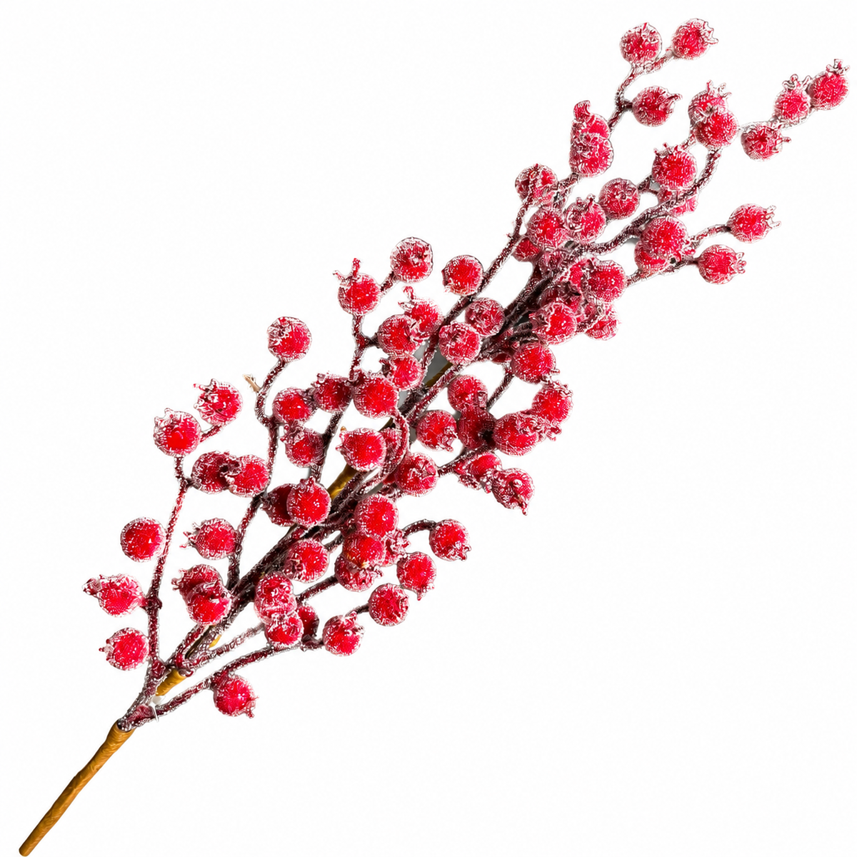27" Red Iced Crabapple Spray