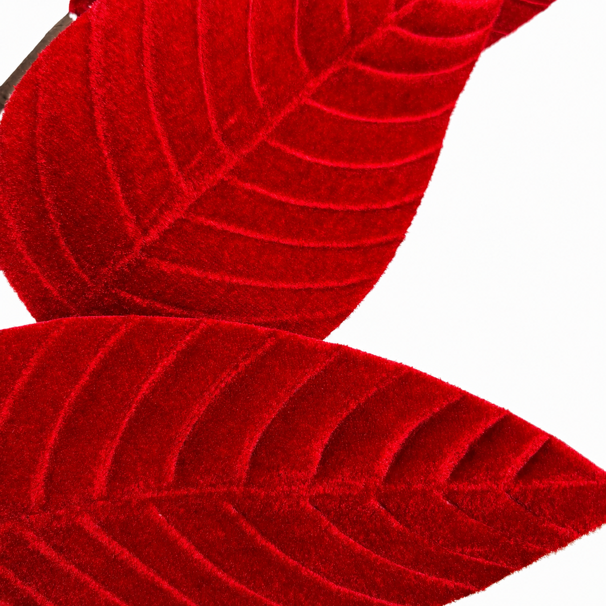31" Red Velvet Leaf Spray