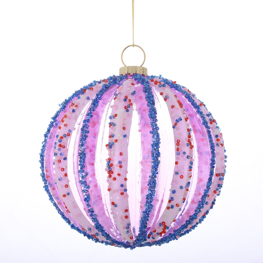 5"D GLASS BALL PURPLE