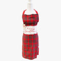 Tartan Plaid Merry Christmas Apron