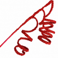25.5" Red Glittered Swirl Pick