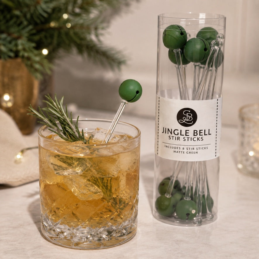 Multi-Green Jingle Bell Stir Sticks