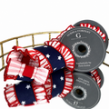 4"X5YD AMERICANA FRILL RIBBON