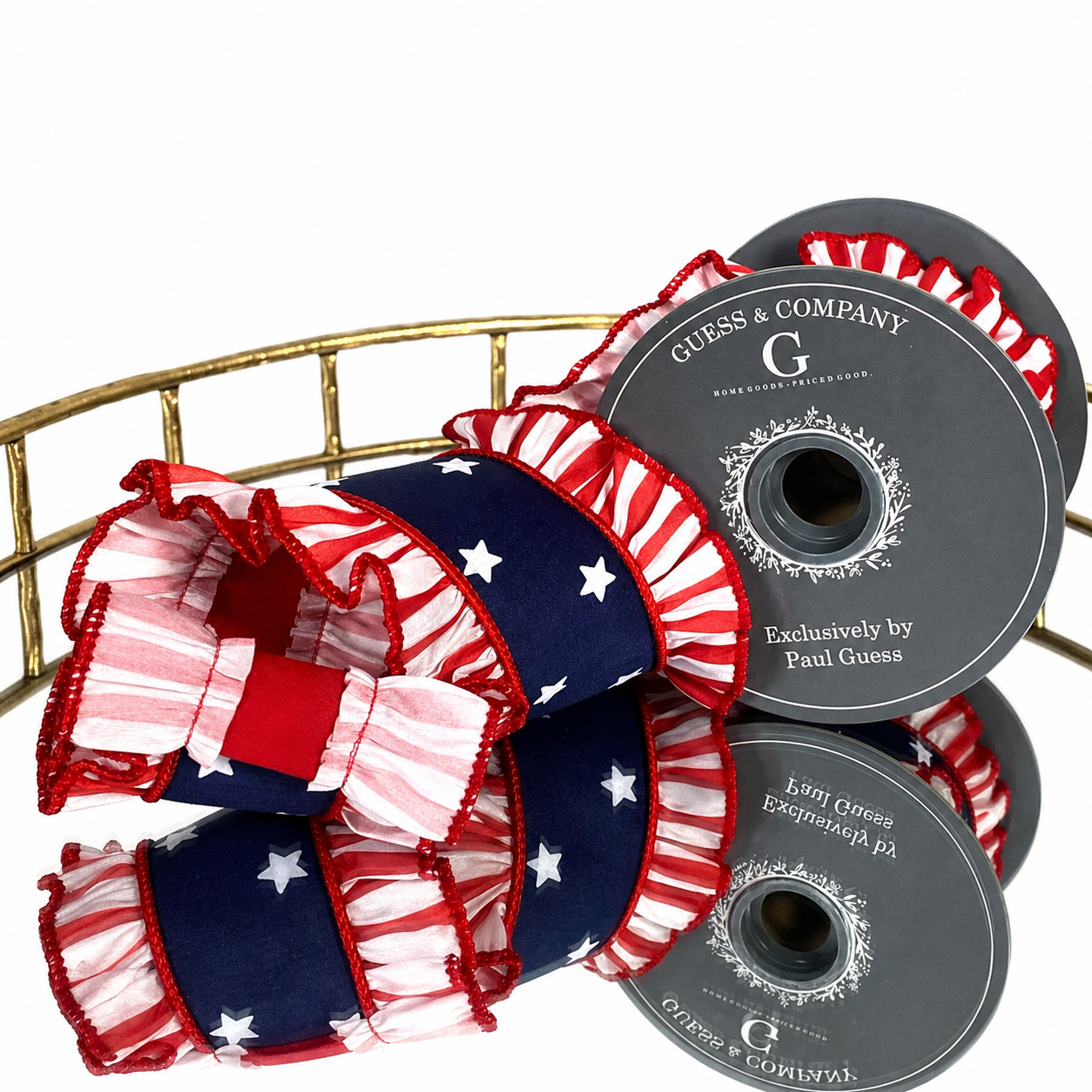 4"X5YD AMERICANA FRILL RIBBON