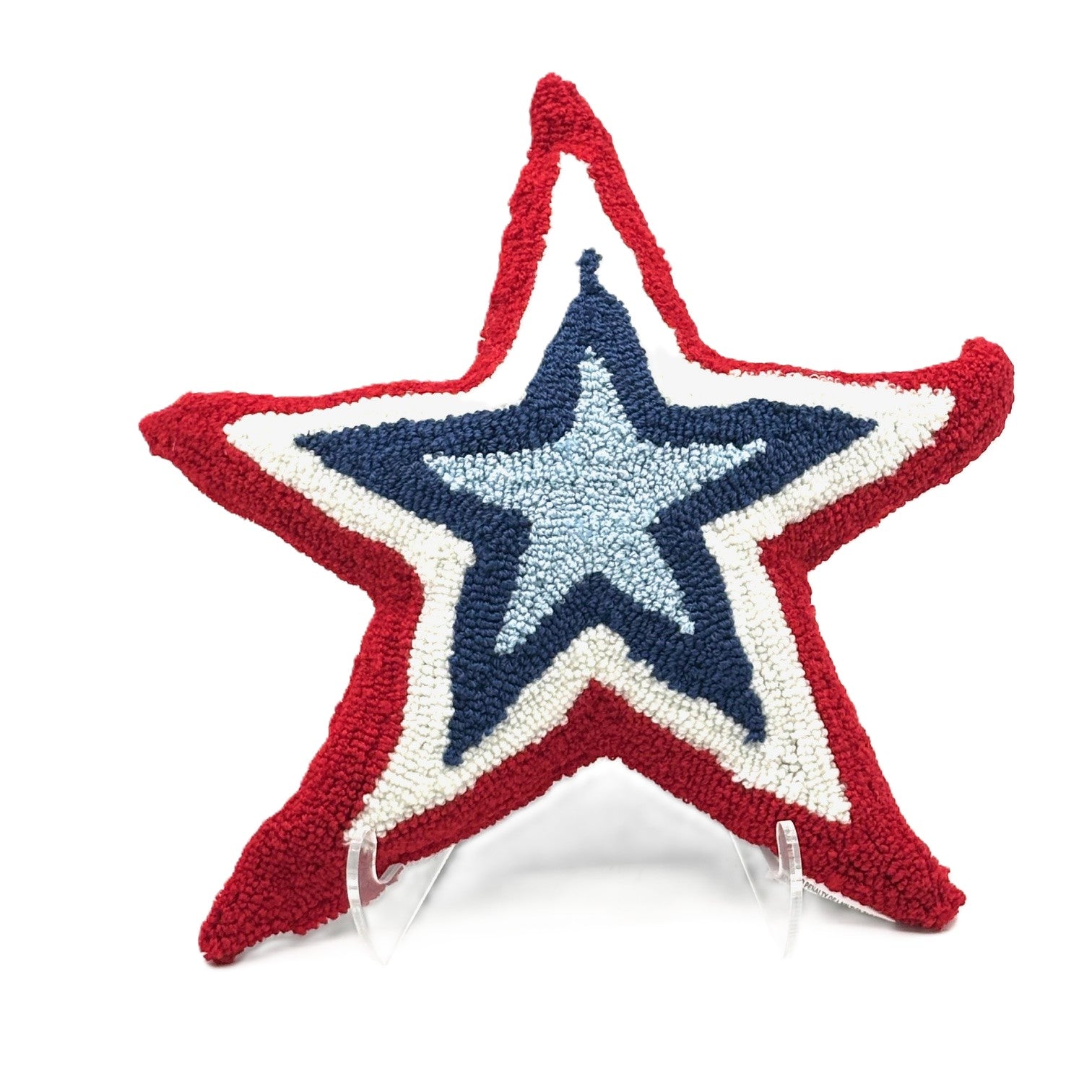 17" D STAR SHAPED HOOKED PILLOW