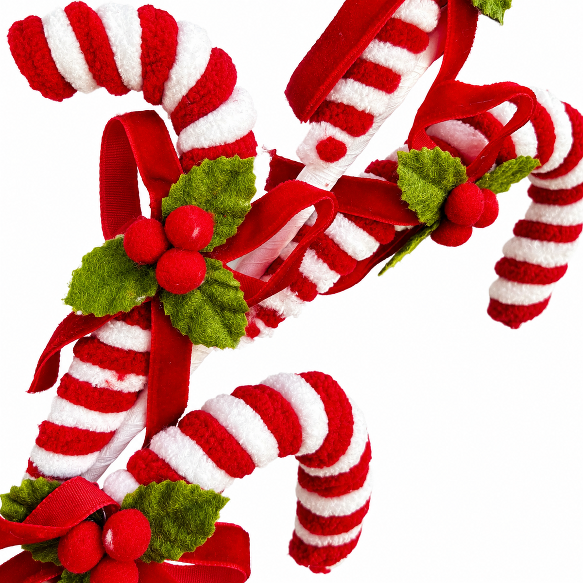 24" Red/White Christmas Candy Cane Pick