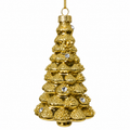 7" Gold Glass Christmas Tree Ornament
