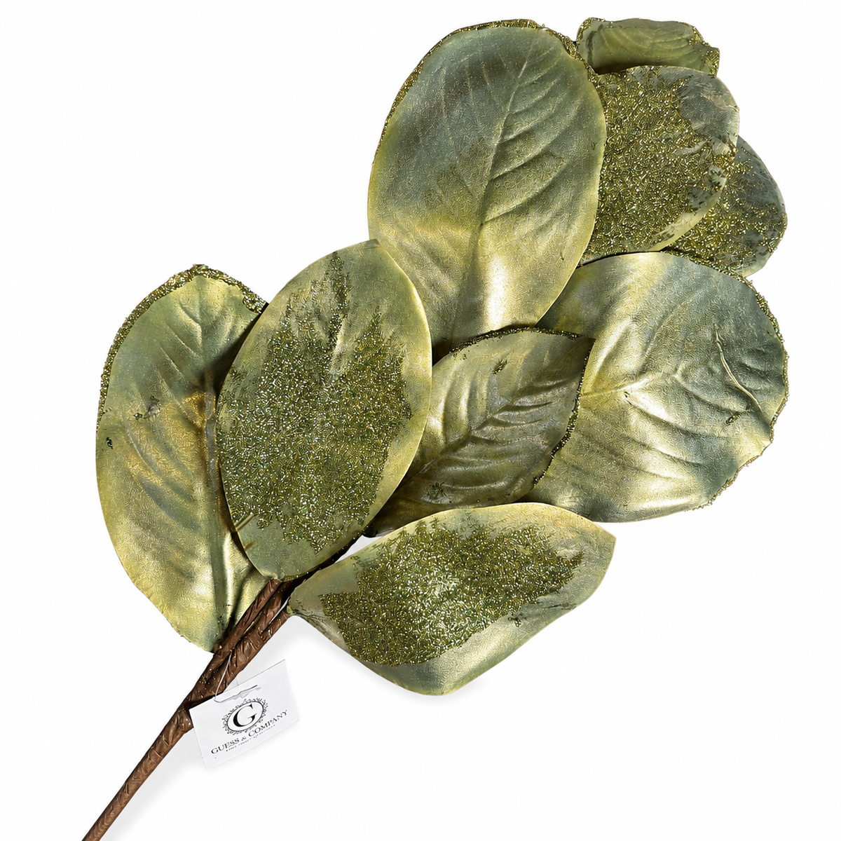 32" Green Magnolia Leaf Spray