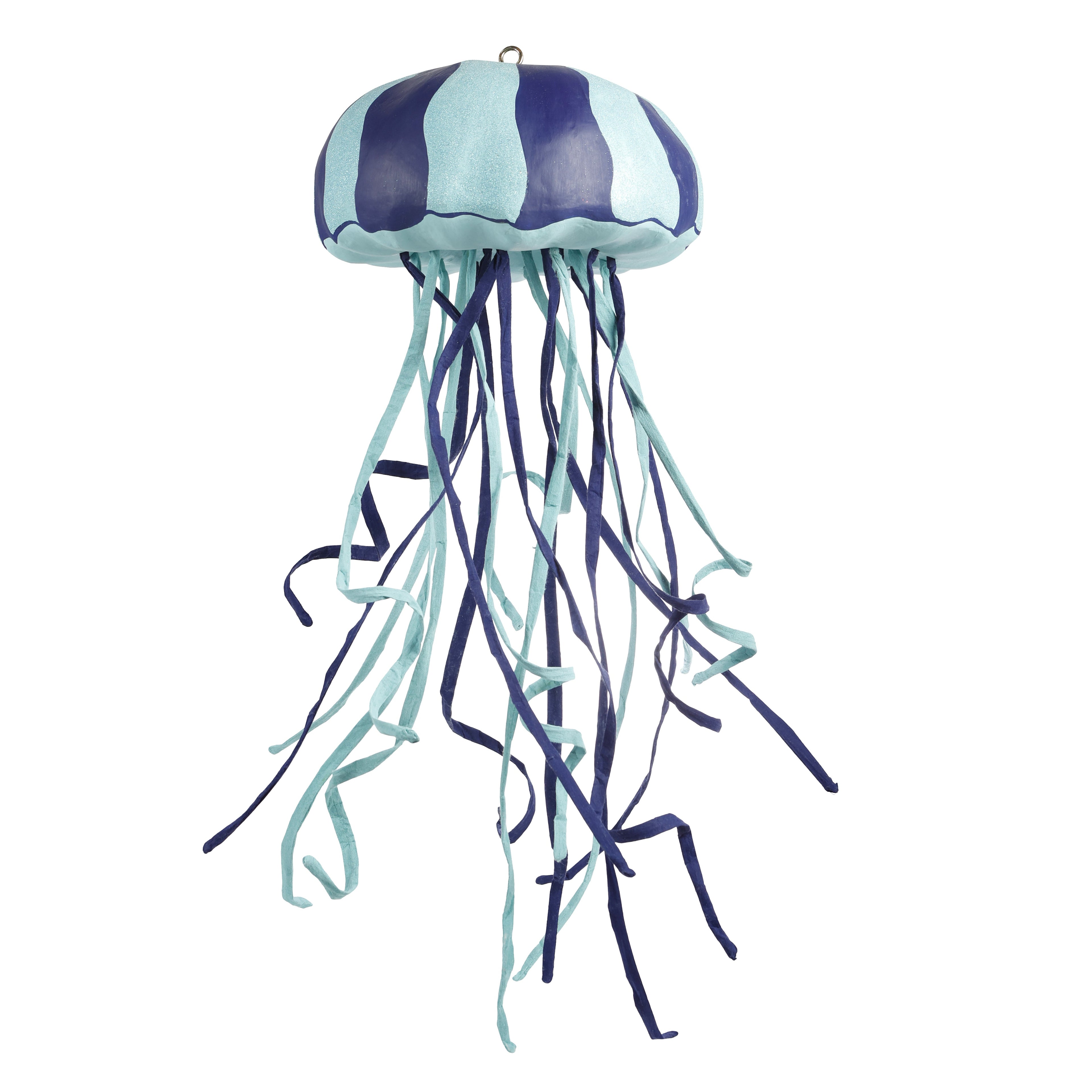 30" Paper Mache Blue Jellyfish (14 X 30)