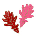 12" PAPER MACHE PINK FALL LEAF