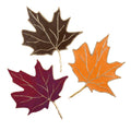 9" PAPER MACHE FALL LEAF-BURGANDY