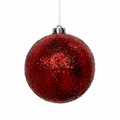 120mm Red Glitter Ball Ornament