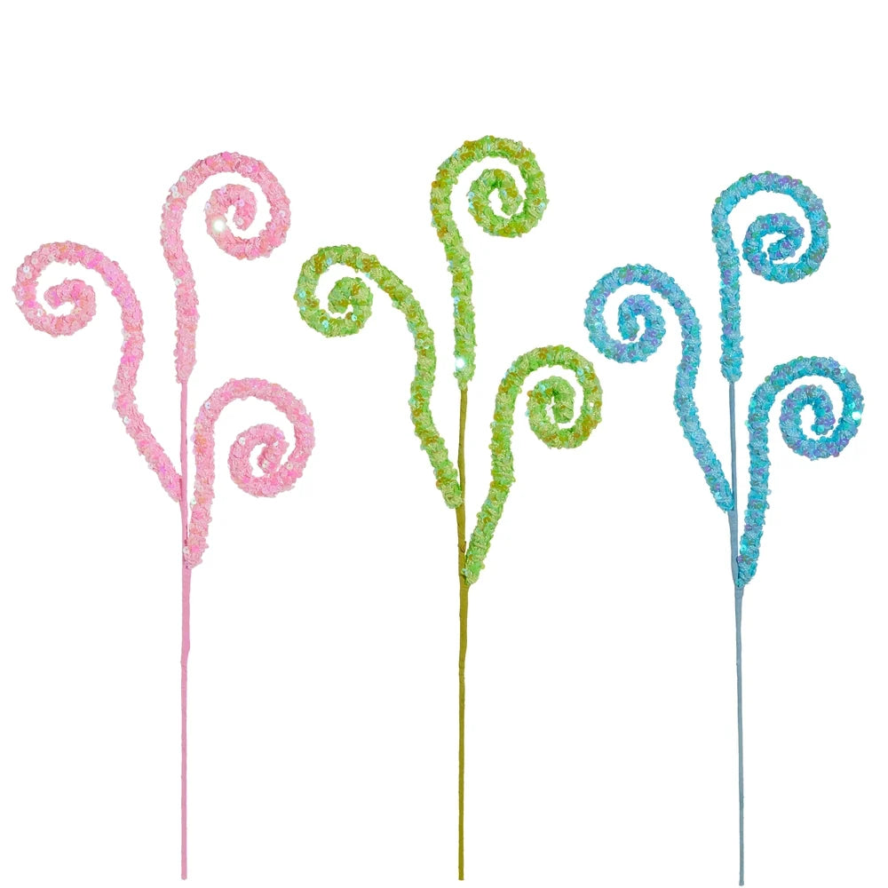 27" Sequin Swirl Spray (PINK ONLY)