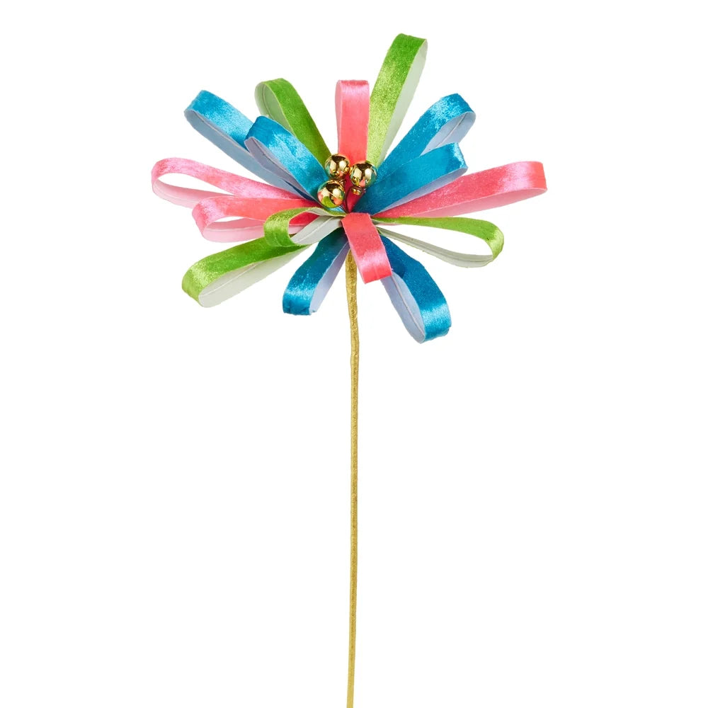21" Multicolor Velvet Loop Flower Stem