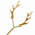 GOLD POLYRESIN ANTLER SPRAY 7.875*1.625*23.25 SINGLE ANTLER SIZE 2.56 X 7.5" HEIGHT